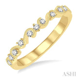 1/5 Ctw Round Cut Diamond Stack Band in 14K Yellow Gold