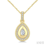 .25CTTWDM PEAR-SHAPE BOLD PD YG14K-G+CH*