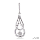 1/50 Ctw Round Cut Diamond Fashion Earrings in Sterling Silver