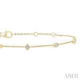 .35CTMIXDM FANCY BEZEL BRACELET YG14K-G*