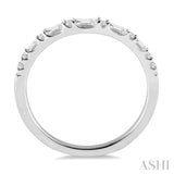 1/3 ctw Baguette and Round Cut Diamond Wedding Band in 14K White Gold