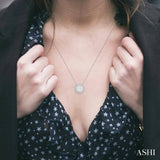 1/3 Ctw Lovebright Round Cut Diamond Pendant With Chain in 14K White Gold