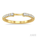 1/5 Ctw Round Cut Diamond Fashion Curved Band in 14K Yellow Gold