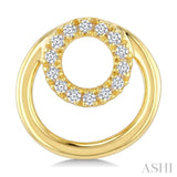 1/6 Ctw Nested Round Frame Round Cut Diamond Fashion Drop Earrings in 10K Yellow Gold