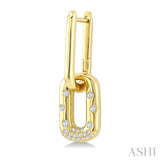 1/5 Ctw Round Cut Diamond Paperclip Aeris Gold Mosaic Earrings in 10K Yellow Gold