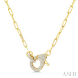 1/2 Ctw Interlock Round Cut Diamond Fashion Necklace in 14K Yellow Gold