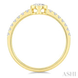 1/2 Ctw Luna Bezel Bezel Set Round Cut Diamond Ring in 14K Yellow Gold