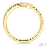 1/5 Ctw Serpent Bead Round Cut Bead Bijoux Diamond Open Fashion Ring in 10K Yellow Gold