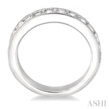 1 Ctw Round Cut Diamond Wedding Band in 14K White Gold