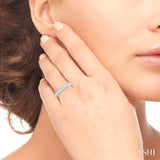 1 Ctw Round Cut Diamond Wedding Band in 14K White Gold