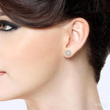 1 1/2 Ctw Round Cut Diamond Earrings Jacket in 14K Yellow Gold