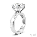 1/8 Ctw Round Shape Round Cut Diamond Semi-Mount Engagement Ring in 14K White Gold