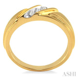 1/8 Ctw Round Cut Diamond Men's Ring in 10K Yellow Gold