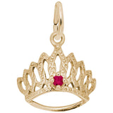 14 KT TIARA W/BIRTHSTONE-JULY