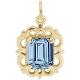 10 KT Birthstone Charm - Mar
