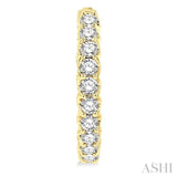 2 Ctw Inside-Out Round Cut Diamond Hoop Earrings in 14K Yellow Gold