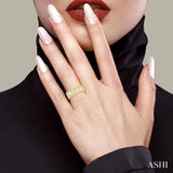 5/8 Ctw Wide 4-Stone Oval & Round Cut Diamond Fashion Band in 14K Yellow Gold