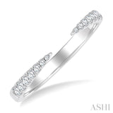 1/5 Ctw Graduated Round Cut Diamond Claw Open Fashion Ring in 10K White Gold