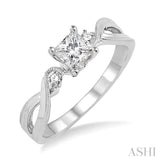1/20 Ctw Diamond Semi-Mount Engagement Ring in 14K White Gold
