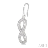 Silver Infinity Shape Diamond Fashion Earrings