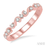 1/5 Ctw Round Cut Diamond Stack Band in 14K Rose Gold