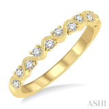 1/4 Ctw Round Cut Diamond Stack Band in 14K Yellow Gold