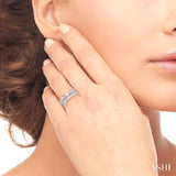 Criss Cross Baguette Diamond Fashion Ring