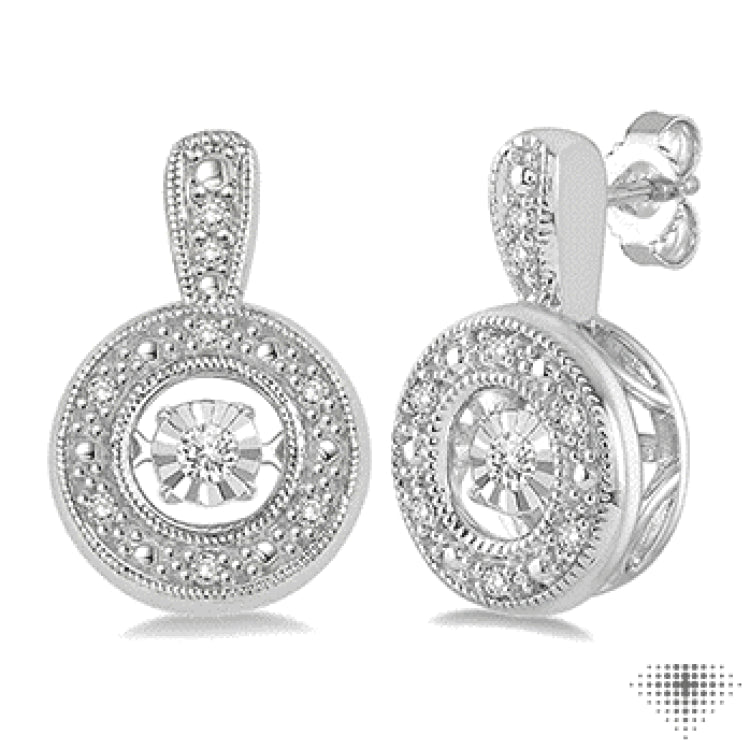 Silver Emotion Diamond Fashion Earrings