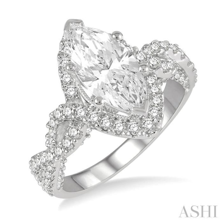 1.61 Carat Platinum Channel Baguette Round Diamond Designer Engagement Ring  Marquise Shape (0.61 Ct J Color VS2 Clarity Center Stone) | Amazon.com